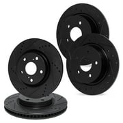 R1 Concepts Whpn2 59040 R1 Concepts Brake Rotor D/S Black Fits select 2018-2022 HONDA ACCORD LX