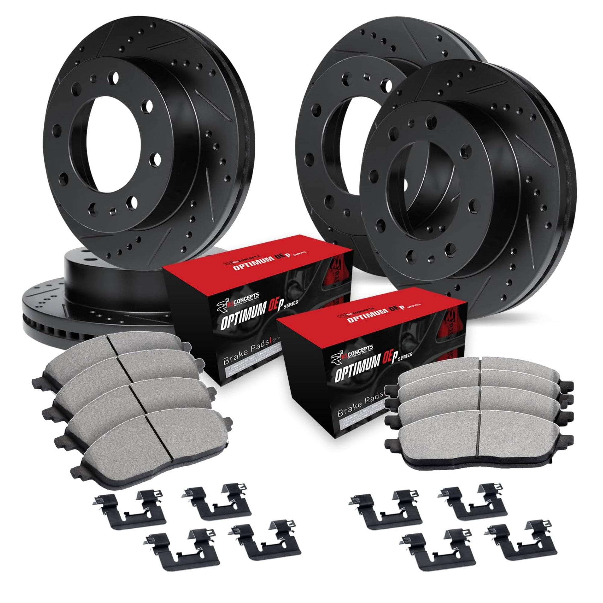 R1 Concepts Whuh2 48042 R1 Brake Rotors D/S Black W/ Optimum Oe Pads & Hdw Fits select: 2004-2008 CHEVROLET EXPRESS G3500, 2003 CHEVROLET EXPRESS G2500