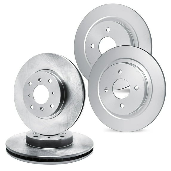 R1 Concepts eLINE Series Front Rear Brake Rotors Compatible For 1998-2000 Kia Sephia, Spectra