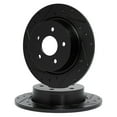 thumbnail image 1 of R1 Concepts eLINE Series Rear Black Drilled and Slotted Brake Rotors Compatible For 2007-2010 Volvo S80, 1 of 6