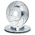 thumbnail image 1 of R1 Concepts eLINE Series Rear Drilled and Slotted Brake Rotors Compatible For 2003-2011 Cadillac CTS, STS, 1 of 6