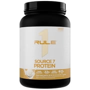 Rule 1 Proteins Source 7 Protein   Decadent Flavor, Velvety Smooth Texture, 22g Anytime Protein, and 10g Naturally Occurring EAAs Per Serving from 7 Premium Sources 1.8 Pounds, Vanilla Ice Cream