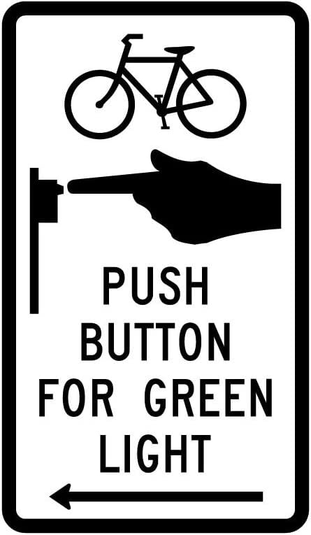 Push Button Map Light R10-25 - Push Button to Turn On Warning Lights Sign - 12 x 18 Inches ...
