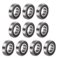 thumbnail image 1 of R10-2RS Deep Groove Ball Bearing, 5/8" x 1 3/8" x 11/32" Chrome Steel Z2 Double Rubber Sealed Bearing, 10 Pack, 1 of 5
