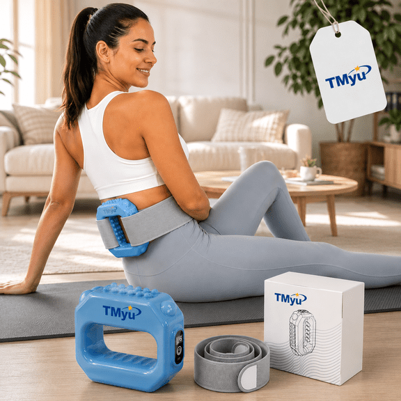 R10 Fascia Ring Massager with Adjustable Waist Belt, Hands-Free Electric Body Massager, 3 Modes, 6 Intensity Levels