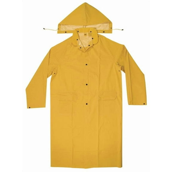 R10 Trench Coat, Medium, Male, PVC, Yellow