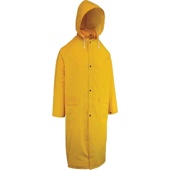 R10 Trench Coat, Medium, Male, PVC, Yellow
