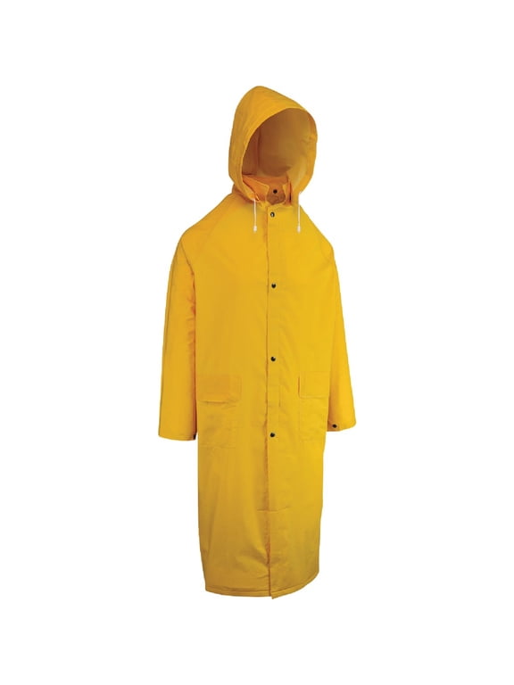 R10 Trench Coat, Medium, Male, PVC, Yellow