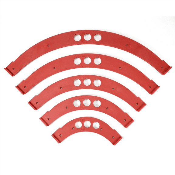R100-R300 Radius Jig Woodworking Router Templates Arc Angle Positioning Template Corner Radius Reusable Positioning Tool,1 * Woodworking Router Templates set,Red