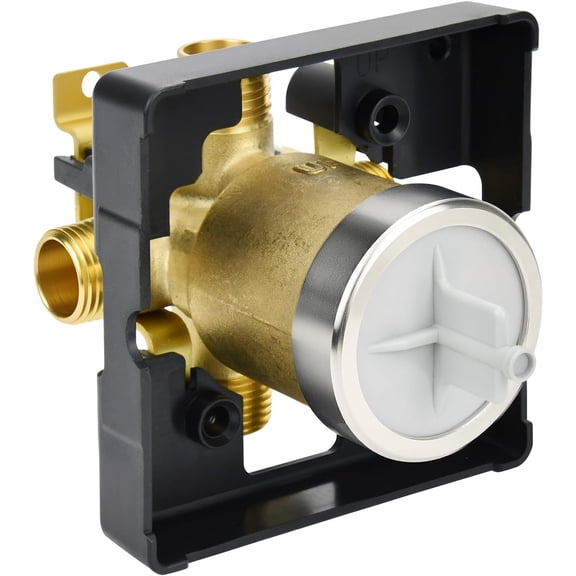 R10000-UNBX Shower Valve Replacement Delta MultiChoice Universal Shower Valve Body for Tub Faucet and ShowerHead, Fits Single/Dual Function Shower Handle Trim Kits, Without Screwdriver Stops