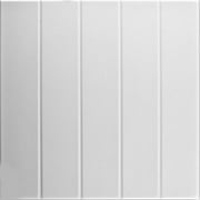 R104 - Bead Board Foam Glue-up Ceiling Tile in Plain White (21.6 Sq.ft / Pack) - 8 Pieces