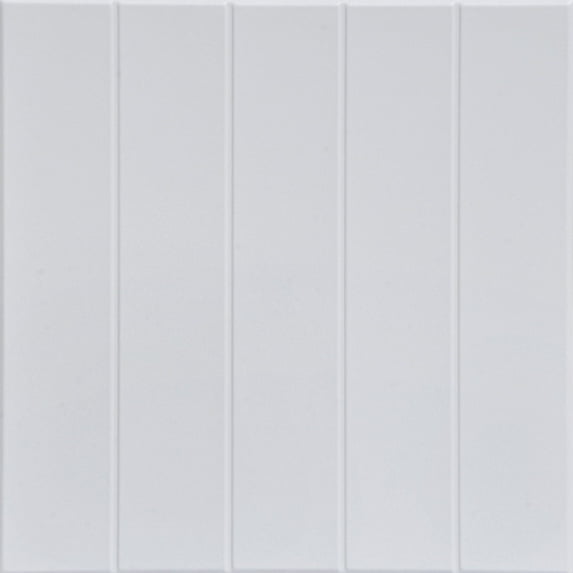 R104 - Bead Board Foam Glue-up Ceiling Tile in Ultra Pure White - Satin (Behr) (129.6 Sq.ft / Pack) - 48 Pieces