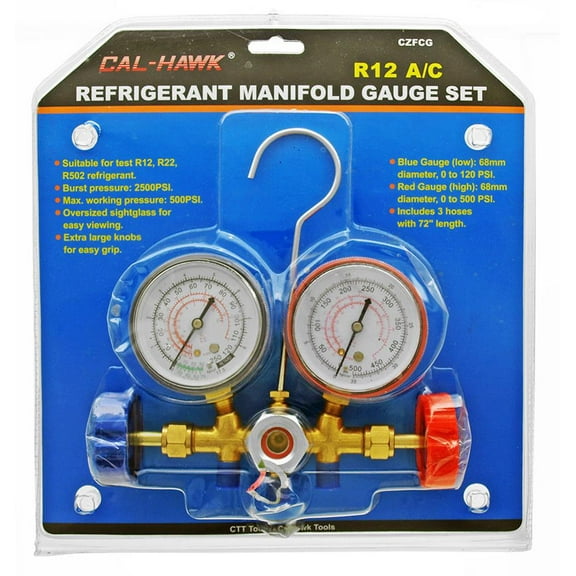 Cal Hawk Tools R12 A/C Refrigerant Manifold Gauge Set