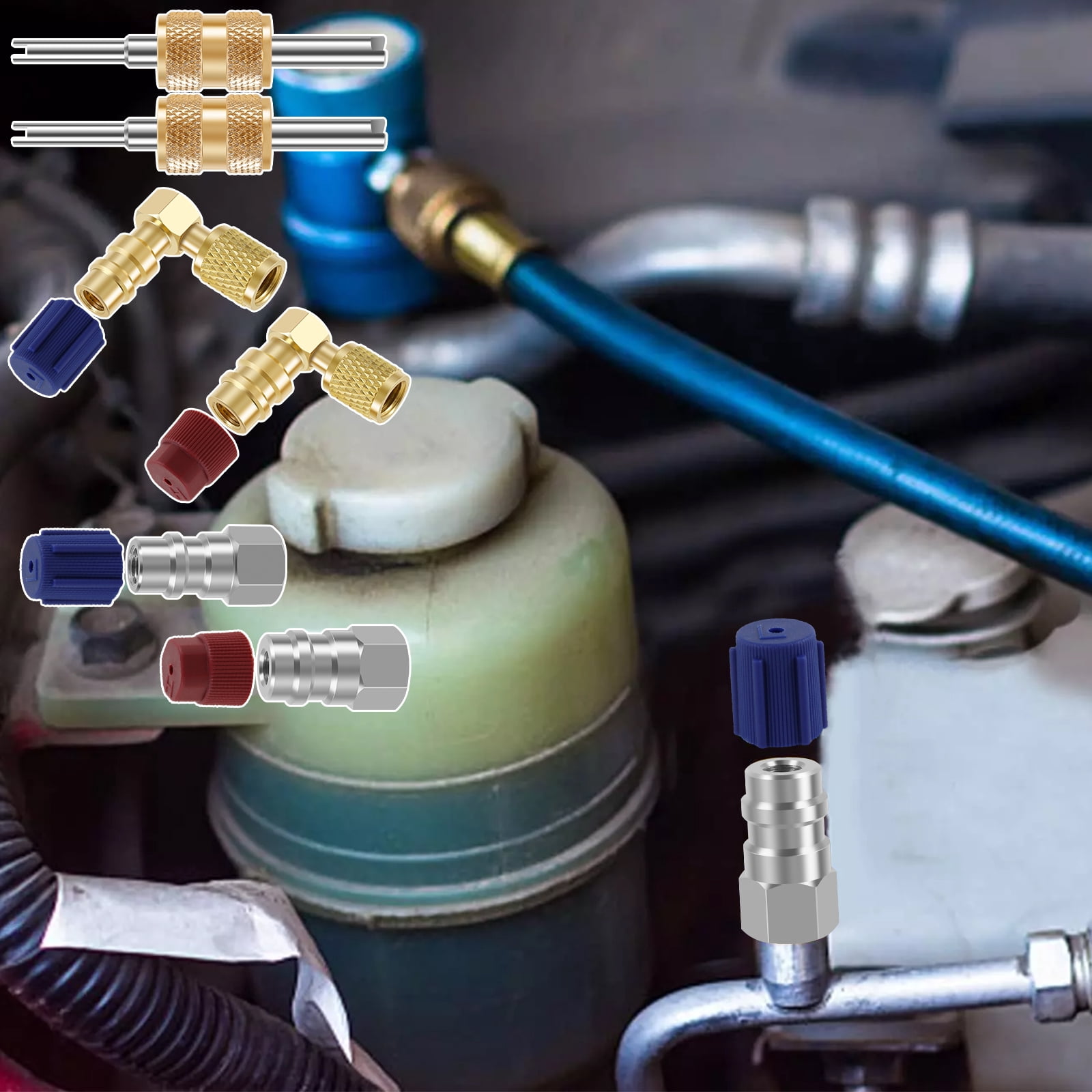 AC Retrofit Fittings Car A/C Retrofit Adapter Kit - R-12 To R-134a ...