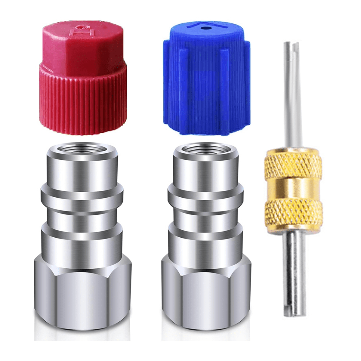 Kit Adattatore Conversione R12 A R134a &ndash; Raccordo Alta/bassa Pressione Per AC Auto