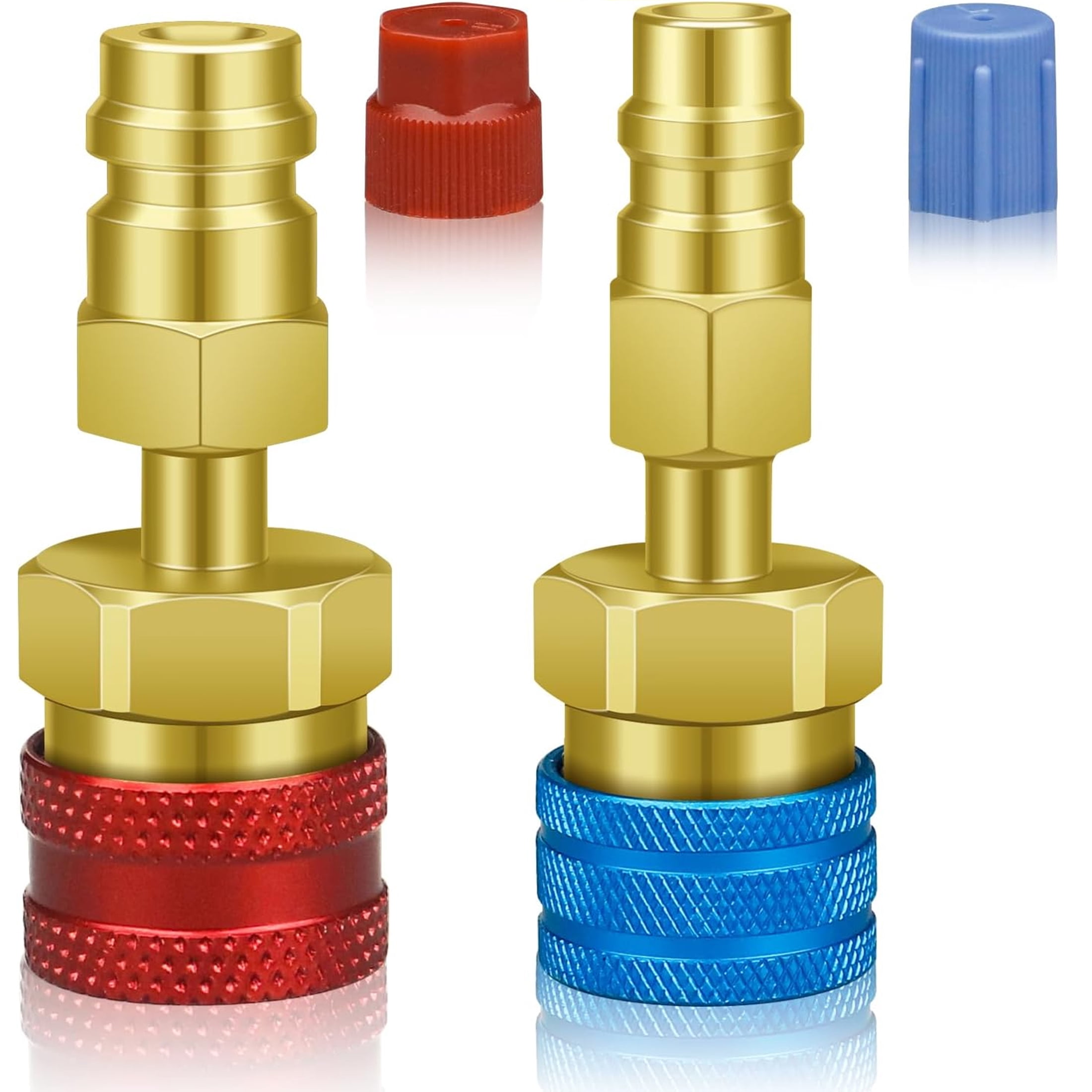 R1234YF Adapter, R1234YF to R134A Quick Coupler, 1234yf to 134a Quick Coupler, High Low Side Connector Conversion Kit