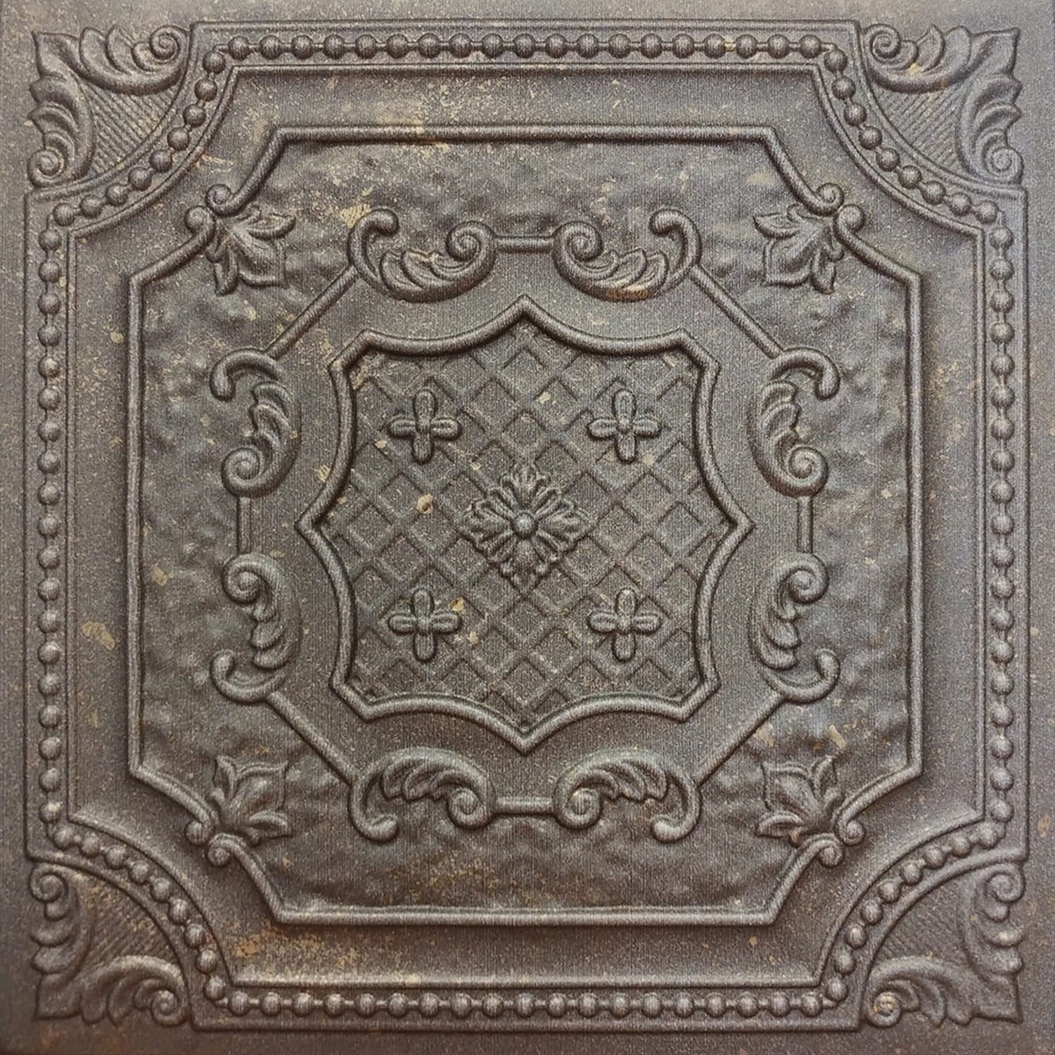 A La Maison Ceilings R126 Bijou And Bee Bee Foam Glue-up Ceiling Tile (128 Sq. Ft./Case), Pack Of 48, Antique Copper