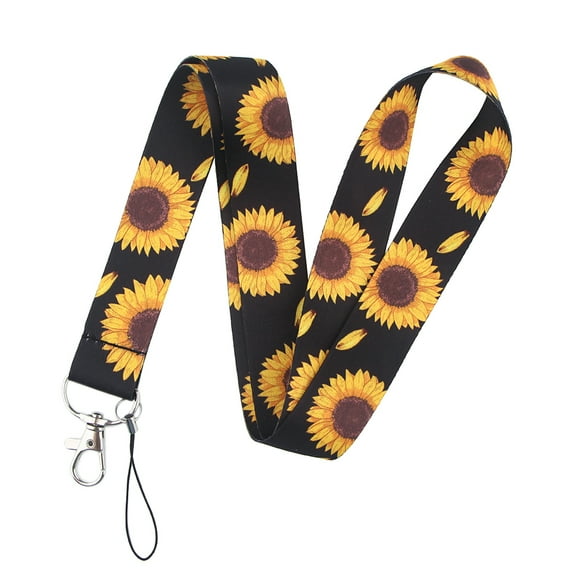 R1269 Hidden Disability Sunflower Creative Badge ID Lanyards Mobile Phone Rope Key Lanyard Neck Straps Accessories 9