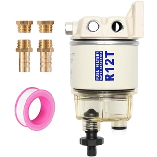 Nextirrer R12T Fuel Filter Water Separator Replacement, Compatible with S3240 120AT 18-7987 RK10222, Marine Diesel Engine Spin-On Filter with Bowl