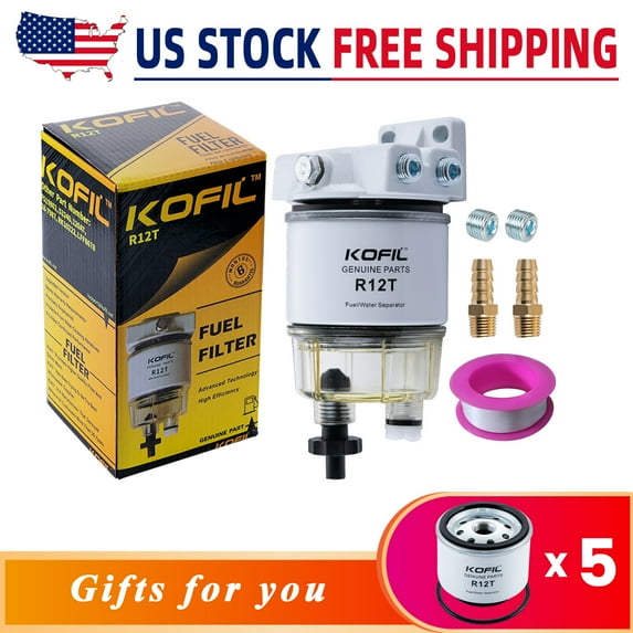 R12T Fuel Filter Water Separator kit,Complimentary 5 replacement filters