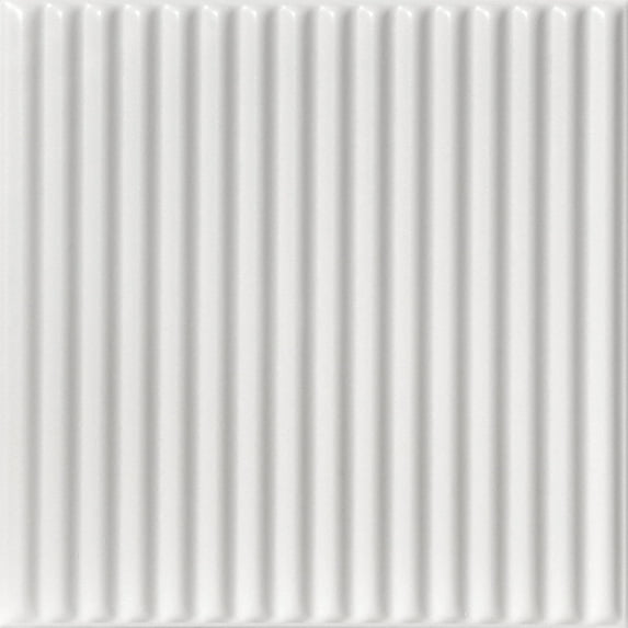 R133 - Corrugated Foam Glue-up Ceiling Tile in Plain White (21.6 Sq.ft / Pack) - 8 Pieces