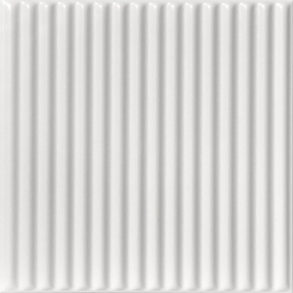 R133 - Corrugated Foam Glue-up Ceiling Tile in Plain White (259.2 Sq.ft / Pack) - 96 Pieces
