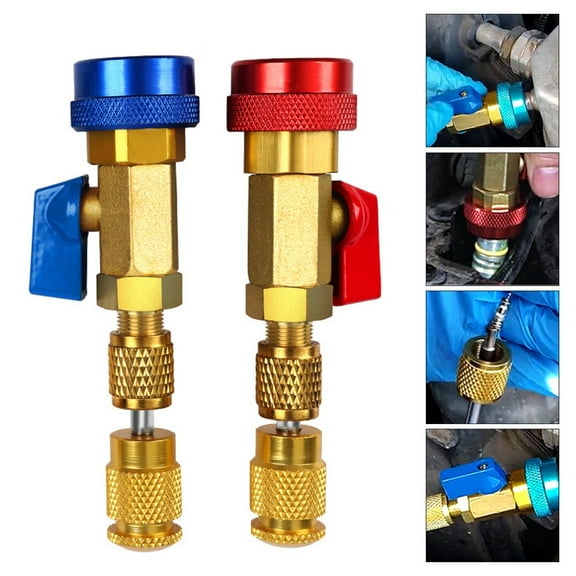 R134 Valve Core High Low Pressure Remover Installer Tools Air Conditioner Repair 2Pcs
