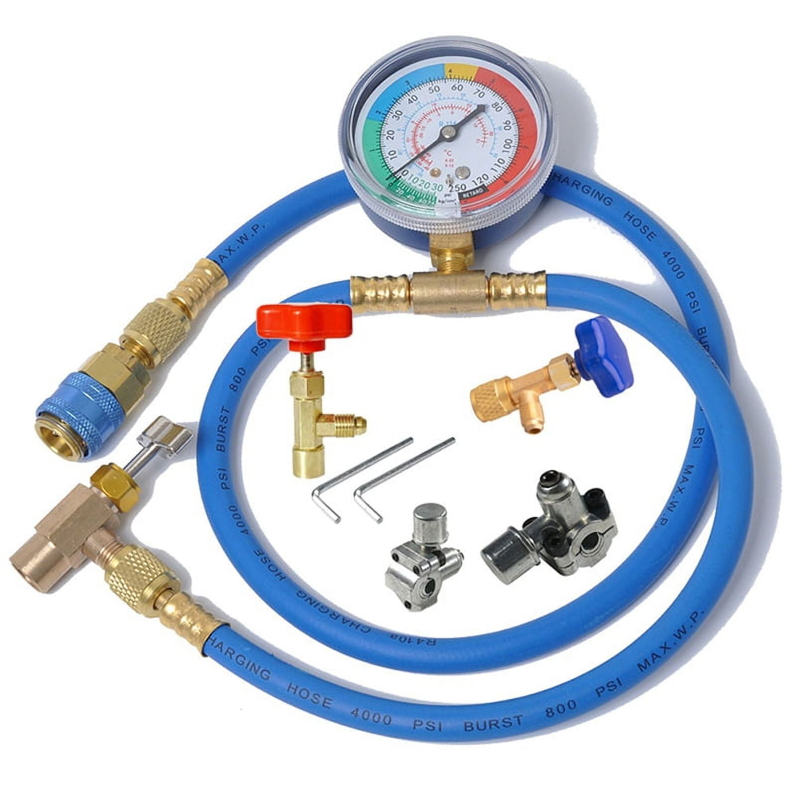 R134A Air Conditioning Refrigerant Charging Hose With Gauge Recharge Measuring Hose Refrigerant Charging Pipe for Car