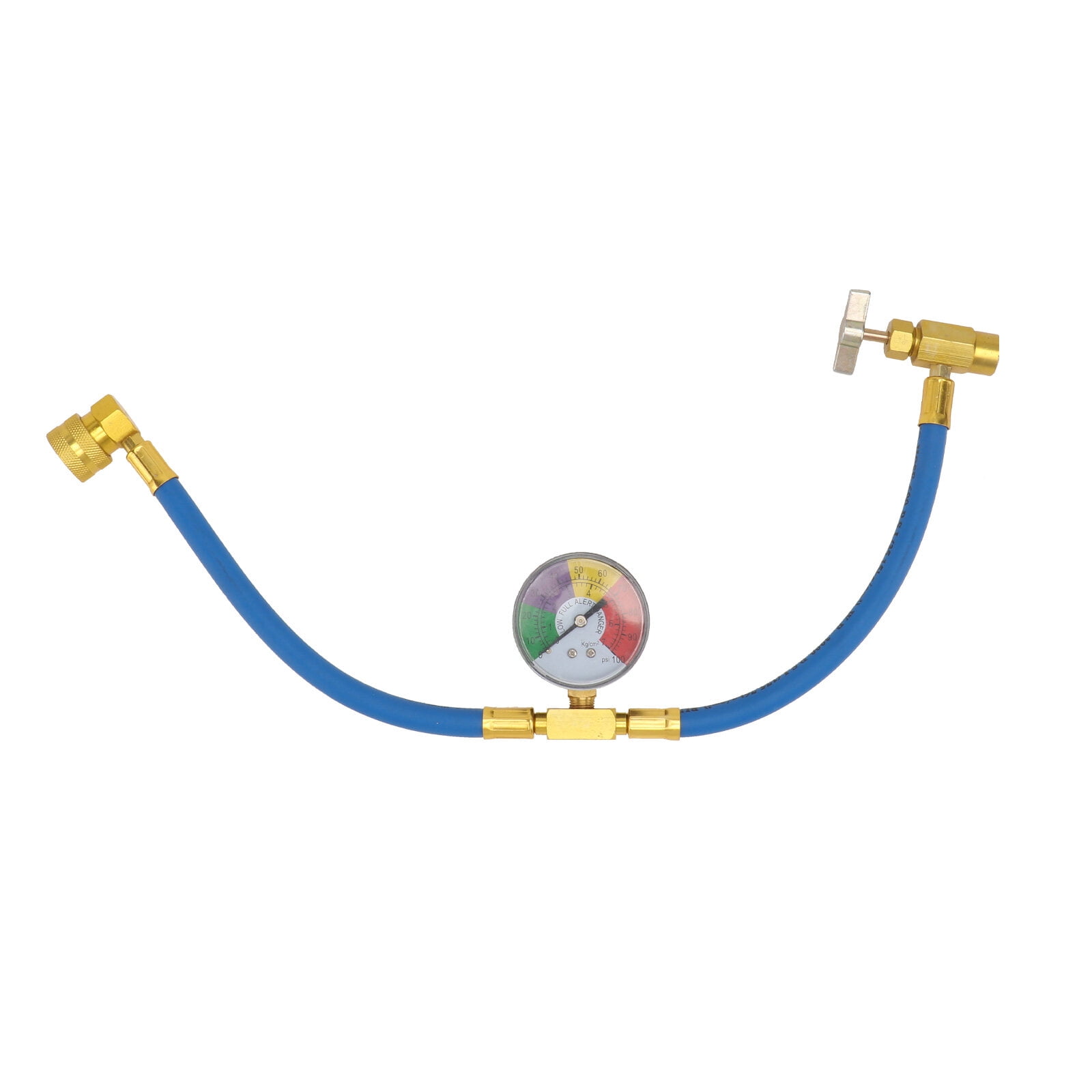 R134A Air Conditioning Refrigerant Charging Hose with Gauge for Car (1/2 Thread for American and Europe)