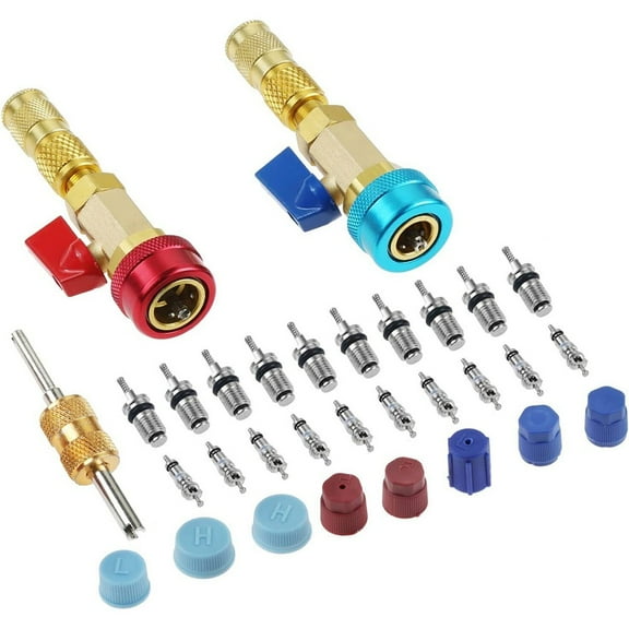 R134A Air Conditioning Valve Core Quick Remover Installer High Low Pressure Tool Air Conditioner HVAC Gauges Tools