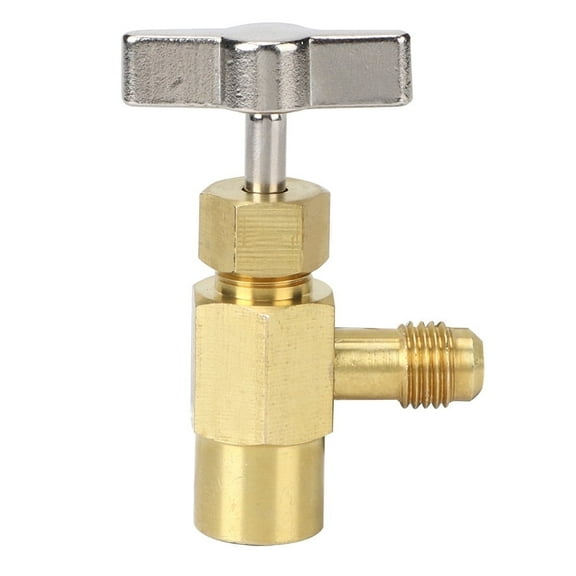 R134A Can, 1/2ACME Self Sealing and Puncture Refrigerant Can Valve, Refrigerant Can Adapter, Refilling Tool for Automotive Air Conditioning Systems