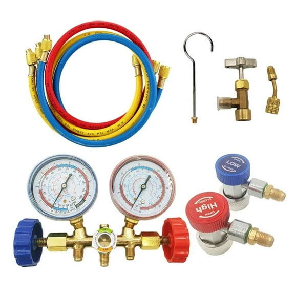 R134A R32 R410 R22 AirConditioning Pressure Gauge Refrigerant Manometric X2Q2