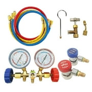 R134A R32 R410 R22 Refrigerant Manifold Gauge Set for AC Systems