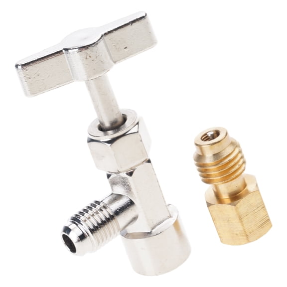 R134A Refrigerant Can Opener Adapter with Tap for Auto AC Recharge & Maintenance Tool