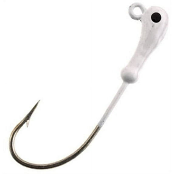 R14-10 H&H 1/4oz Round 10 Pack White Fishing Jig Head Freshwater Lure