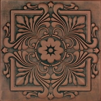 R14-Victorian Foam Glue-up Ceiling Tile in Antique Copper Orange (129.6 Sq.ft / Pack) - 48 Pieces