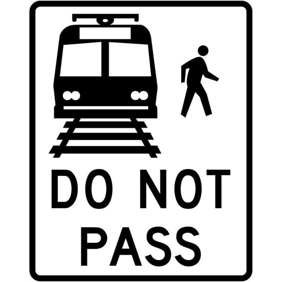 R15-6A Do Not Drive On Tracks Sign - Large 24 x 30 Inches - Highly Reflective 3M Sheeting for Enhanced Visibility and Safety