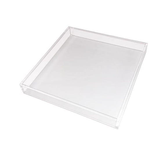 R16 Home AVT01-BLUE Neon Blue Square Lucite Tray