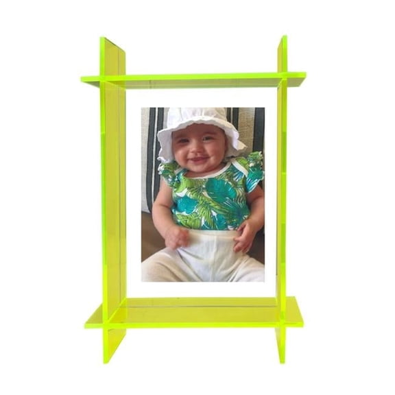R16 Home LPF01-BLACK 5 x 7 in. Black Lucite Photo Frame
