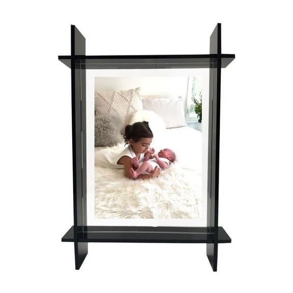 R16 Home LPF02-BLUE 8 x 10 in. Neon Blue Lucite Photo Frame