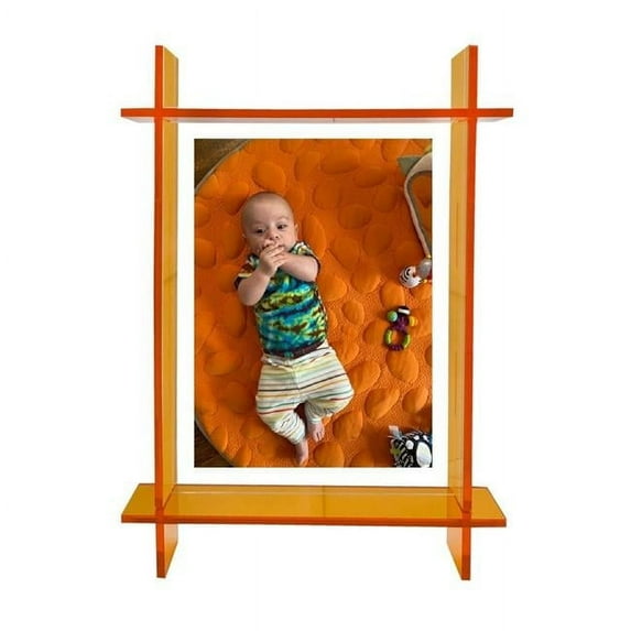 R16 Home LPF02-GREEN 8 x 10 in. Neon Green Lucite Photo Frame