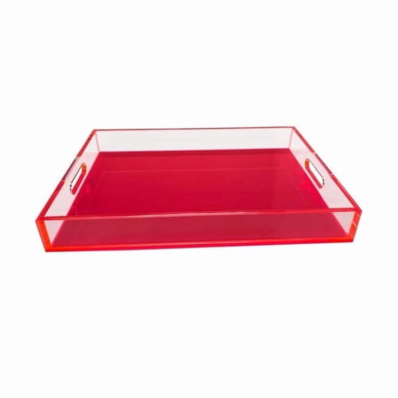 R16 Home LT01-YLLW Neon Yellow Square Lucite Tray