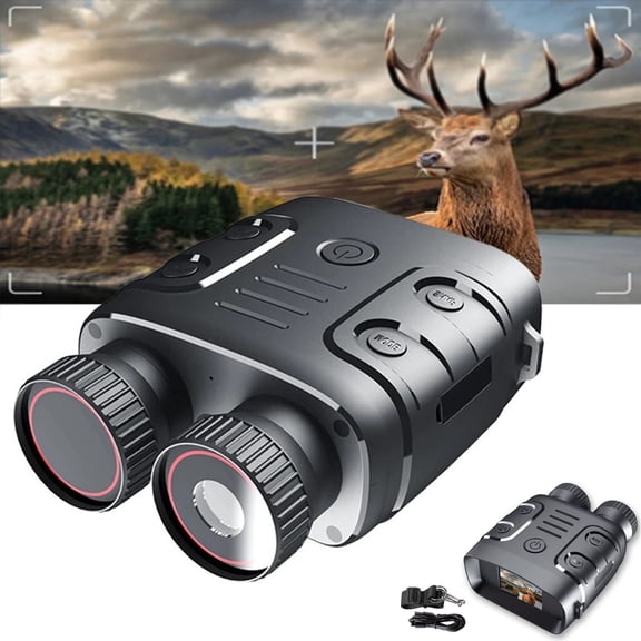 Night Vision Binoculars, 1080p IR Night Vision 5X Digital Zoom Night Vision Lens, Suitable for Night Observation and Traveling