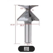 Kempston 318411 Canoe Router Bit – 1/2" Shank, 1-1/2" Cutting Diameter, 1/4" Cutting Length, 1/8" Radius