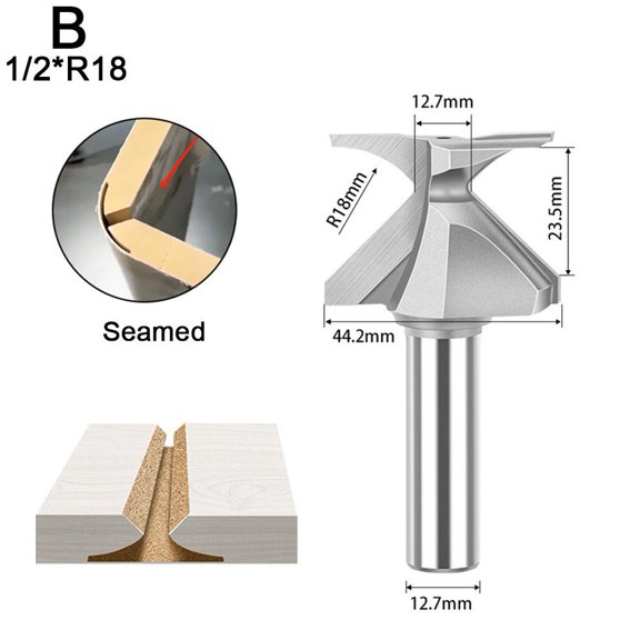 R18 R30 R50 Shank Curved Integrated Forming Tool Wooden Wall Cabinet Planing And Drill Filling Softening Process