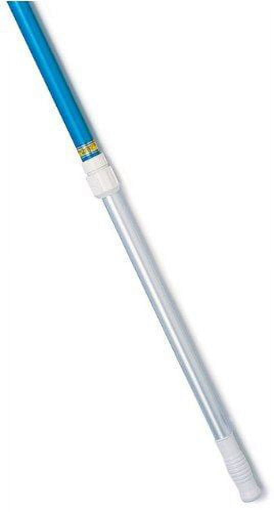 R191306 Pentair Rainbow 8' x 151/2' x 1-1/4'' Aluminum Blue 2 Piece Telescopic Pole with E-Z Cam Lock