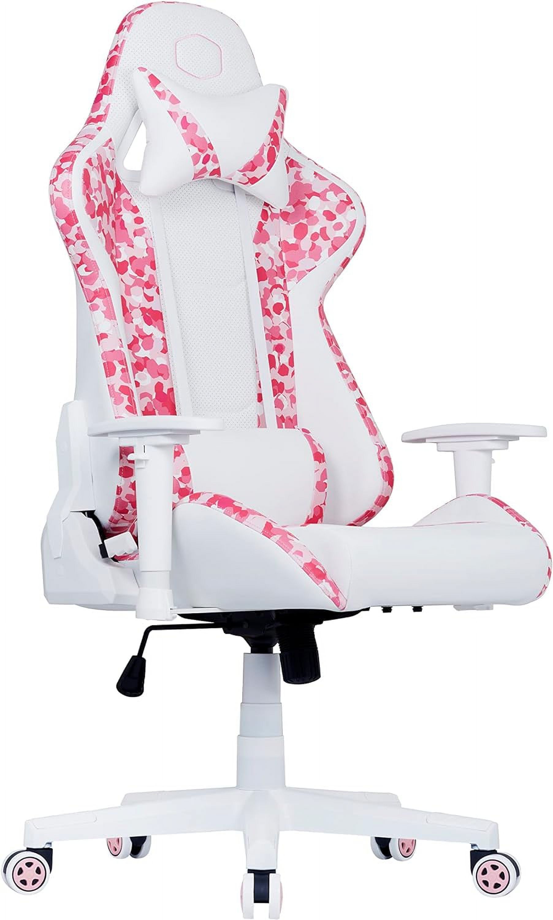 R1S Sakura Camo Gaming Chair, 360° Swivel, 180 Reclining, Lumbar