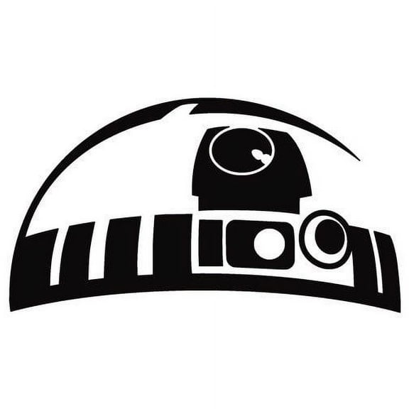 R2-D2 Star Wars Vinyl Decal Sticker | Cars Trucks Vans Walls Laptops Cups | Black | 5.5 inches | KCD975