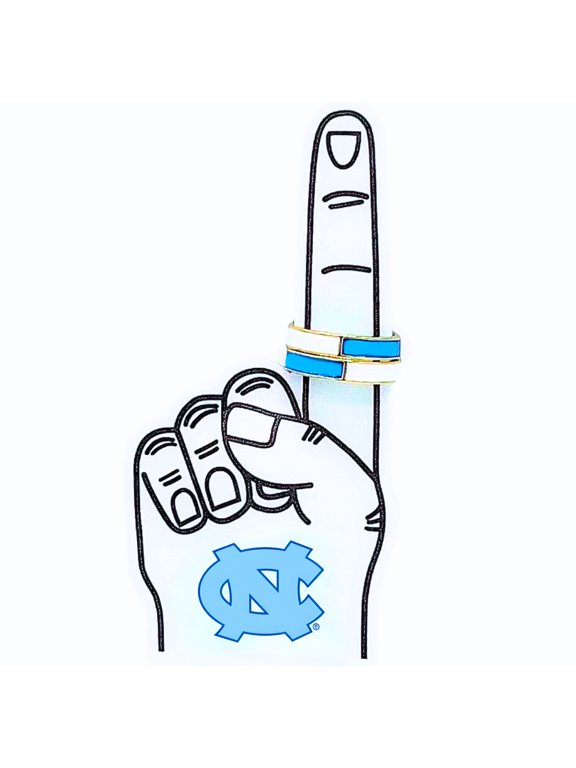 R207 - UNC: University of North Carolina 50/50 Stack Ring Set