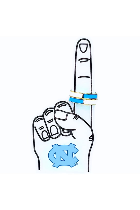 R207 - UNC: University of North Carolina 50/50 Stack Ring Set